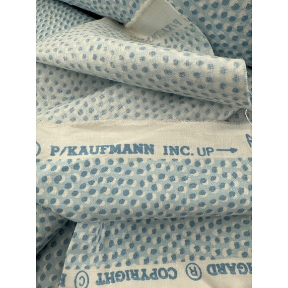 P Kaufmann Blue/White Polka Dot Fabric By The Yard 56”w x 216” L (6 yards) - Picture 4 of 4